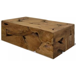 Konferenčný stolík, 90x50x35 cm, pravé teakové drevo, hnedý
