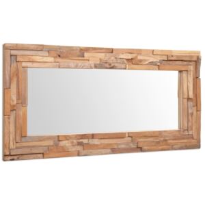 Dekoratívne zrkadlo, teakové drevo 120x60 cm, obdĺžnikové