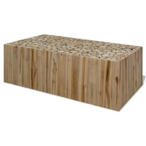 Konferenčný stolík, pravé teakové drevo, 90x50x35 cm