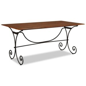 Jedálenský stôl, drevo so sheeshamovou povrchovou úpravou, 180x90x76 cm