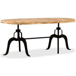 Jedálenský stôl, masívne mangovníkové drevo a oceľ, 180 cm