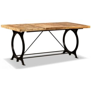 Jedálenský stôl, masívne surové mangovníkové drevo, 180 cm