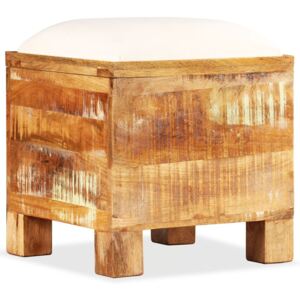 Úložná lavica, masívne recyklované drevo, 40x40x45 cm