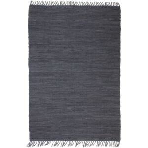 Ručne tkaný koberec Chindi, bavlna 80x160 cm, antracitový