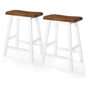 Barové stoličky 2 ks, masívne drevo, 45x23x60 cm