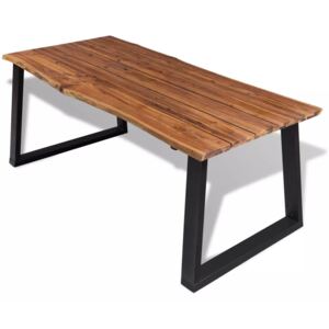 Jedálenský stôl, masívne akáciové drevo, 180x90 cm