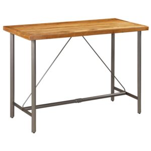Barový stôl, masívne recyklované teakové drevo, 150x70x106 cm