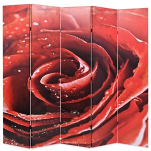 Skladací paraván 200x180 cm, červená ruža