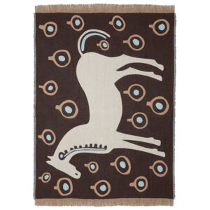 Bavlnená deka Musta Tamma 130x180, hnedo-béžová Marimekko
