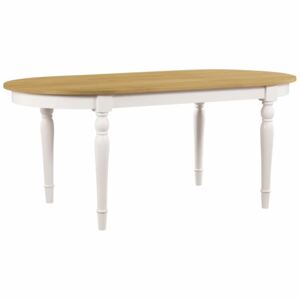 Jedálenský stôl, oválny 180x90x75 cm, dubový masív