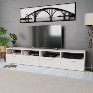 TV stolíky, 2 ks, drevotrieska, 95x35x36 cm, biele