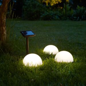 Luxform Solárne záhradné LED svetlá Clervaux 3 ks, pologuľové 40300