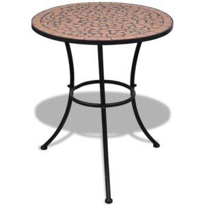 Mozaikový stôl tehlovej farby 60 cm
