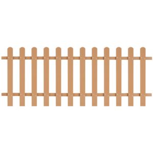 Drevoplastový latkový plot, 200x80 cm, hnedý