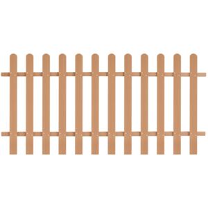 Drevoplastový latkový plot, 200 x 100 cm, hnedý