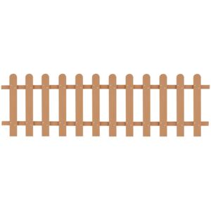 Drevoplastový latkový plot, 200x60 cm, hnedý