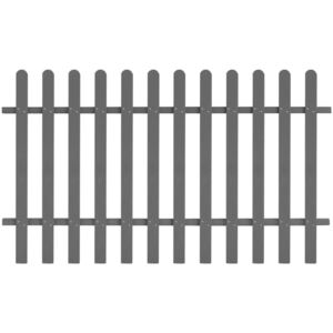Drevoplastový latkový plot, 200 x 120 cm, sivý