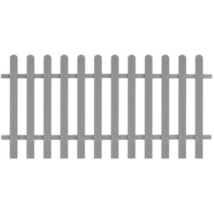 Drevoplastový latkový plot, 200 x 100 cm, sivý