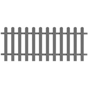 Drevoplastový latkový plot, 200x80 cm, sivý