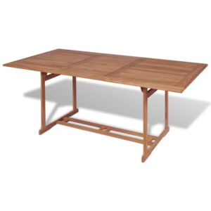 Vonkajší jedálenský stôl, obdĺžnikový 180x90x75cm, tíkové drevo