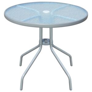 Vonkajší oceľový okrúhly stôl, 80x71 cm, sivý