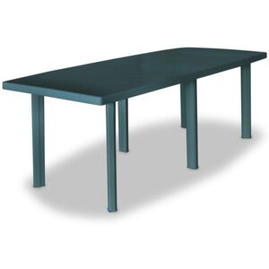 Záhradný stôl, zelený 210x96x72 cm, plast