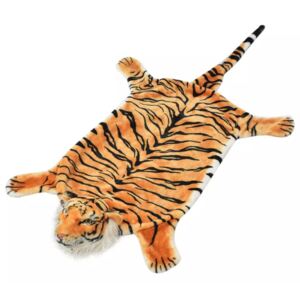 Koberec v tvare tigra, plyšový 144 cm, hnedý