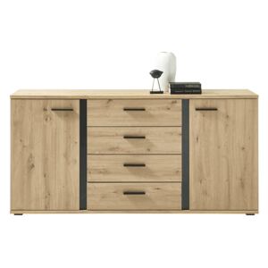 Komoda Kardun (dub artisan + čierna). Vlastná spoľahlivá doprava až k Vám domov. 1034223