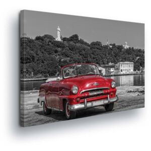 Obraz na plátne - Red Car 4 x 30x80 cm