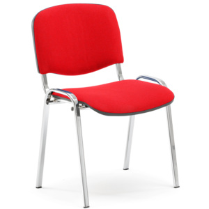 Konferenčná stolička Nelson, červená / chróm