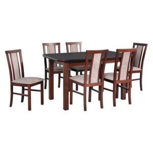 MEBLINE Stôl WENUS 5 S + stoličky MILANO 7 (6ks.) - súprava DX31