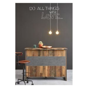 Massive home | TrendTeam Barový stůl CARA dekor starého dřeva / šedá 33513