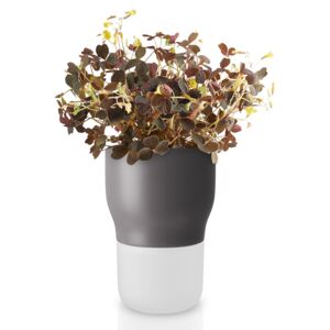 Samozavlažovací keramický kvetináč sivý OE 9 cm, Eva Solo