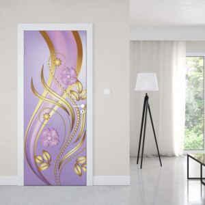 GLIX Fototapeta na dvere - Luxury Ornamental Floral Design Purple