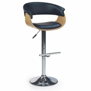 Halmar Barová židle H-45 barva světlý dub/černá