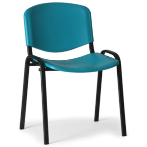 Plastová stolička ISO, zelená - konštrukcia čierna
