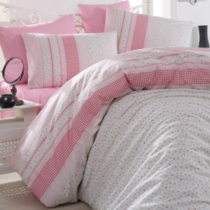 Bedtex obliečky bavlna Defne Ružové, 140 x 200 cm, 70 x 90 cm