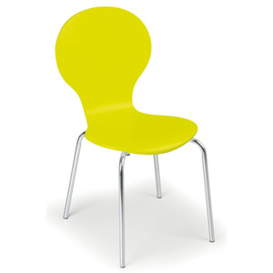 Jedálenská stolička Yellow 3+1 ZADARMO, žltá
