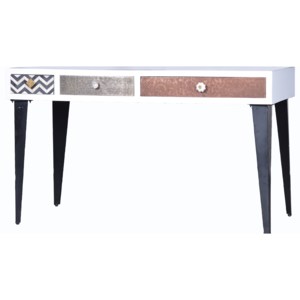 Stôl IVARY 140 cm - biela/viacfarebná