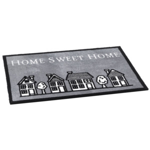 Vopi vnútorná rohožka Home sweet home grey, 50x75 cm