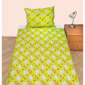Brotex Povlečení dětské bavlna velká postel Slůně zelené, Výber zapínanie: zips