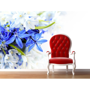 Xdecor Modrá kvetina (126 x 83 cm) - Fototapeta na stenu