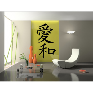 Xdecor Čínsky znak MIER A LÁSKA (60 x 32 cm) - Dekorácia na stenu