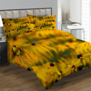 Xdecor Žlté kvety v poli 200 x 140 cm, 90 x 70 cm - Foto obliečky
