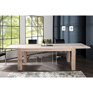 Rozkladací jedálenský stôl WILDOK 160-240 cm - biela prírodná