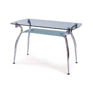Jedálenský stôl chróm /sklo 125x70x77 cm, 10 mm sklo