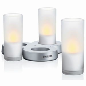 Philips 69108/60 / PH CandleLight SVIETIDLO DEKORATÍVNE SET 3KS BIELA