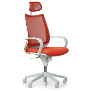 Kancelárska stolička Futura, oranžová/biela