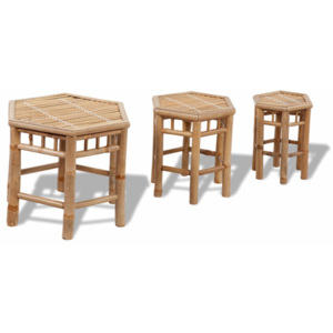 Bambusové stoličky sada 3 ks Dekorhome