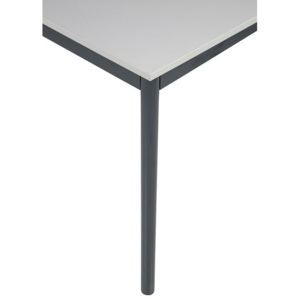 Stôl jedálenský - okrúhle nohy, tmavo sivá konštrukcia, 800 x 800 mm